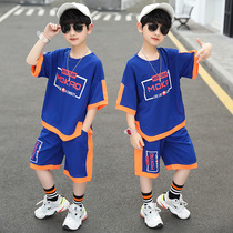 Boy Basketball Suit Sportswear Short Sleeve Suit Summer Dress 2022 New Boy Speed Dry Children Street Dance Handsome