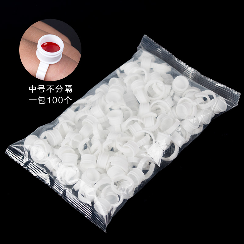 Hình xăm màu cốc dùng một lần vòng nhựa cốc 100 màu chất liệu máy khung cung cấp hình xăm công cụ đầy đủ - Các công cụ làm đẹp khác cọ trang điểm tốt