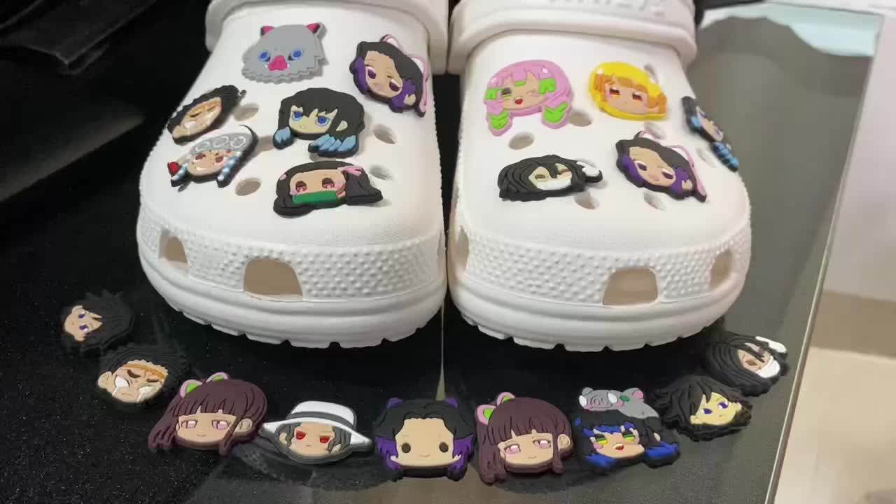 Japanese Anime Demon Slayer Croc Charms Custom Croc Pvc Shoe Decoration