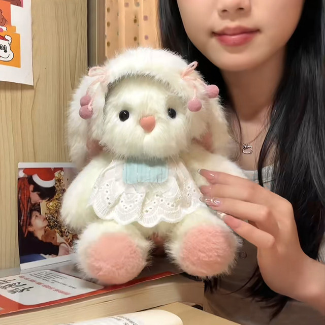 Handmade DIY Little Rabbit Plush Toy LAOSHU Material Kit with Moving Ears and Recording Function Rabbit Doll 520 Gift