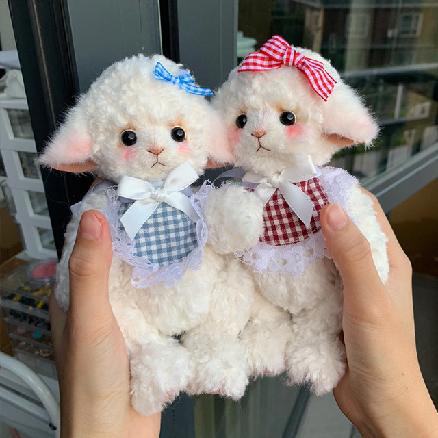 Handmade DIY Little Lamb Plush Toy LAOSHU Material Kit with Moving Ears and Recording Function, Cute Toy ins Gift