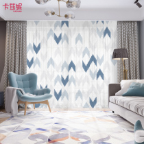 Personality custom semi-full blackout curtain curtain fabric curtain modern abstract style bedroom living room studio geometric abstract painting