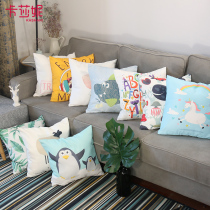 Cartoon Pillow sofa cushion office pillow bedside backrest car waist cushion pillow case core waist pillow cushion