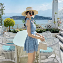 2021 new swimsuit women spa conservative display slim cover Korea ins nets Red Sea side dress conjoined swimsuit