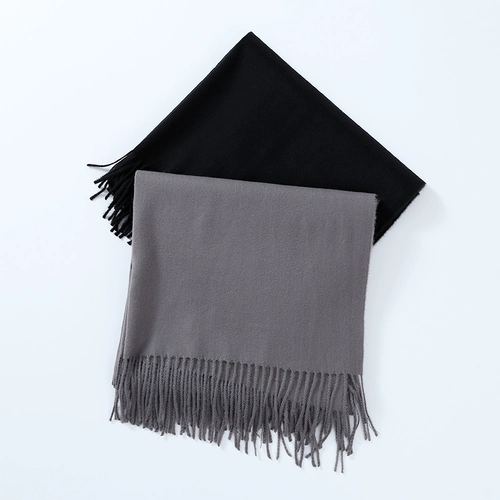 Комфортный мягкий удерживающий тепло шарф с кисточками для влюбленных, 2023, простой и элегантный дизайн