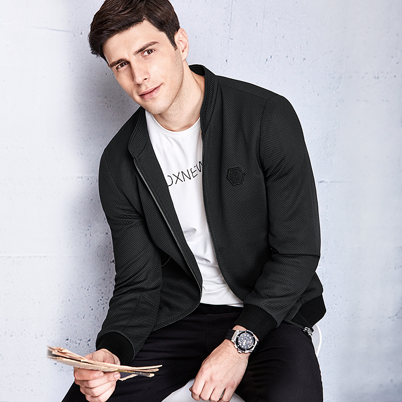 Blouson homme QZHIHE    manches longues en Polyester - Ref 3116484 Image 4