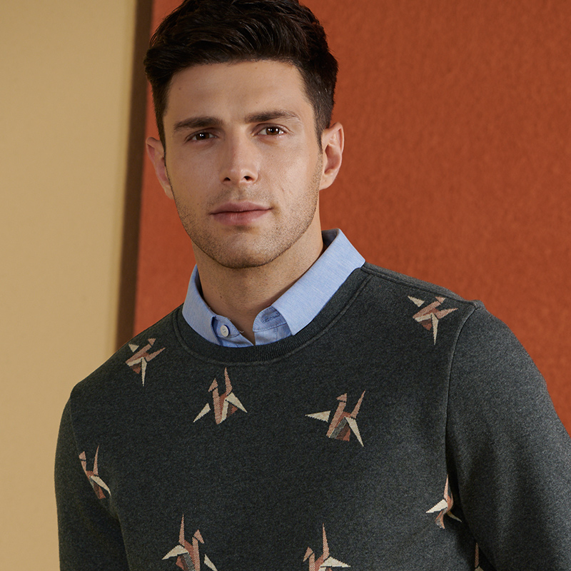 Sweatshirt homme QZHIHE    en Coton - Ref 3129045 Image 3