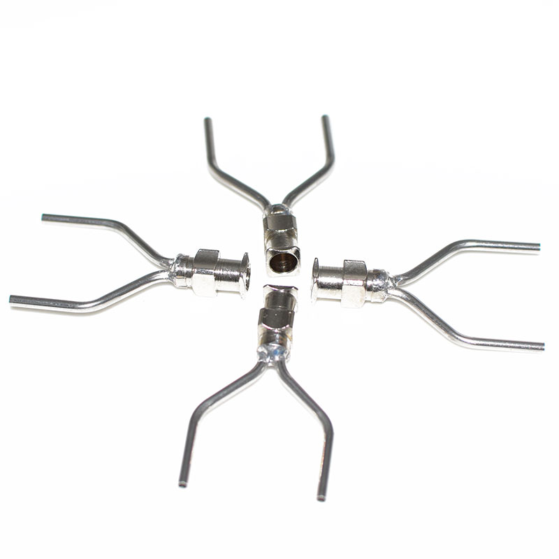 Full stainless steel needle double pipe Eight word needle point glue needle point Glue Machine Syringe Needle Three Pipe Four Pipe Needle