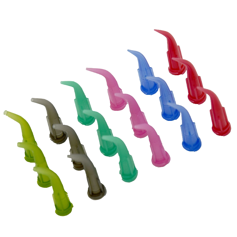 Full Plastic Bend Needle Pneumatic Point Gum Machine Syringe Needle Nozzle Manual Needle Tube Point Gum Needle TT Slanted Needle