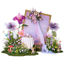 Gu Ling Yisheng Monet garden artificial flowers artificial flower display window display high-end decorative floral ornaments high-end