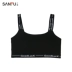 Sanfu Women Vest mùa xuân Tương phản đơn giản Tiếng Anh Dây đeo vai chạm đáy Vest thoải mái Đồ lót 419587 - Áo vest Áo vest