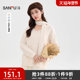 Sanfu pullover sweater women's 2025 new winter scarf streamer simple V-neck loose top women's 509081
