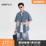 三福 Летний джинсовый комплект, куртка, штаны