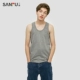 Sanfu Men Vest mùa xuân đơn giản Màu đơn giản Cổ tròn Trang chủ Vest giản dị chạm đáy Top 419634 - Áo vest