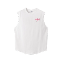 Sanfu 2024 Summer Mens Letter Printed Broad Shoulder Vest American Loose Round Neck Top Men 488825
