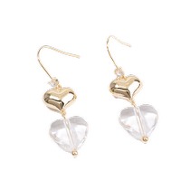 A pair of Sanfu retro transparent love ear hooks elegant fashionable and atmospheric earrings earrings and jewelry 834438