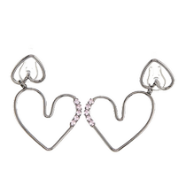 Sanfu Fresh Double Heart Ear Clip Pair Design Niche Jewelry Earrings Accessories Earrings 835485