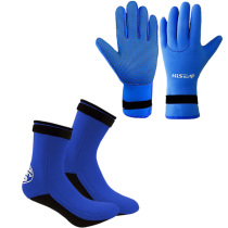 3MM diving socks and gloves set for men and women anti-cold winter swimming warm non-slip anti-scratch waterproof female rubber socks