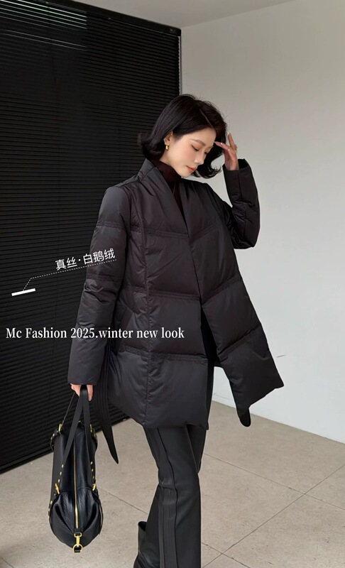 Holdobaji Hungary 95% White Goose down European Style 2026 Old Money Minimalist Style Waist-Cinching down Jacket Coat Holdobaji Hungary 95% White Goose down European Style 2026 Old Money Minimalist Style Waist-Cinching down Jacket Coat