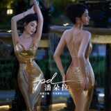 Новая фотостудия, изображение высокой четкости, платье «рыбий хвост», женщина-звезда, героиня, портрет, художественная фотосъемка, одежда