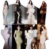 Новая фотостудия, изображение высокой четкости, платье «рыбий хвост», женщина-звезда, героиня, портрет, художественная фотосъемка, одежда