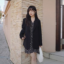 Black Casual Suit Jacket Woman Little Sub Early Spring New Advanced Design Sensation Little Crowding of the Western suit jacket autumn