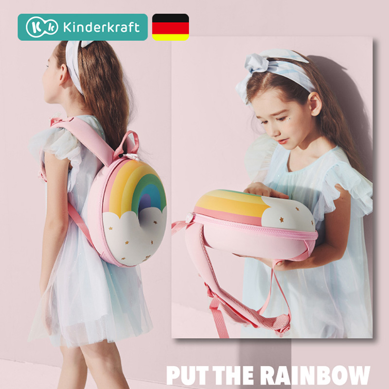 Kindergarten school bag children and girls 3-5 years old cute donut ultra-light 2 boys and girls rainbow backpack