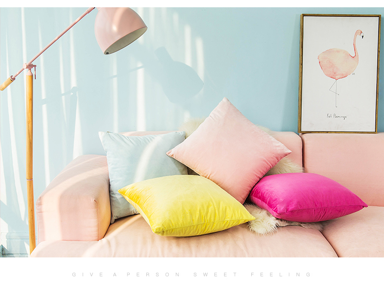 Mei Xi gối rắn sofa đệm văn phòng giường gối đệm tựa lưng Bắc Âu đệm nhung gối bìa - Trở lại đệm / Bolsters gối chống đau lưng văn phòng