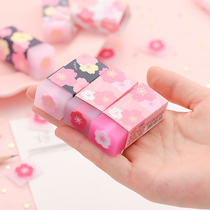 Creative romantic cherry blossom eraser cartoon carrot large soft eraser Super clean and easy to use student stationery