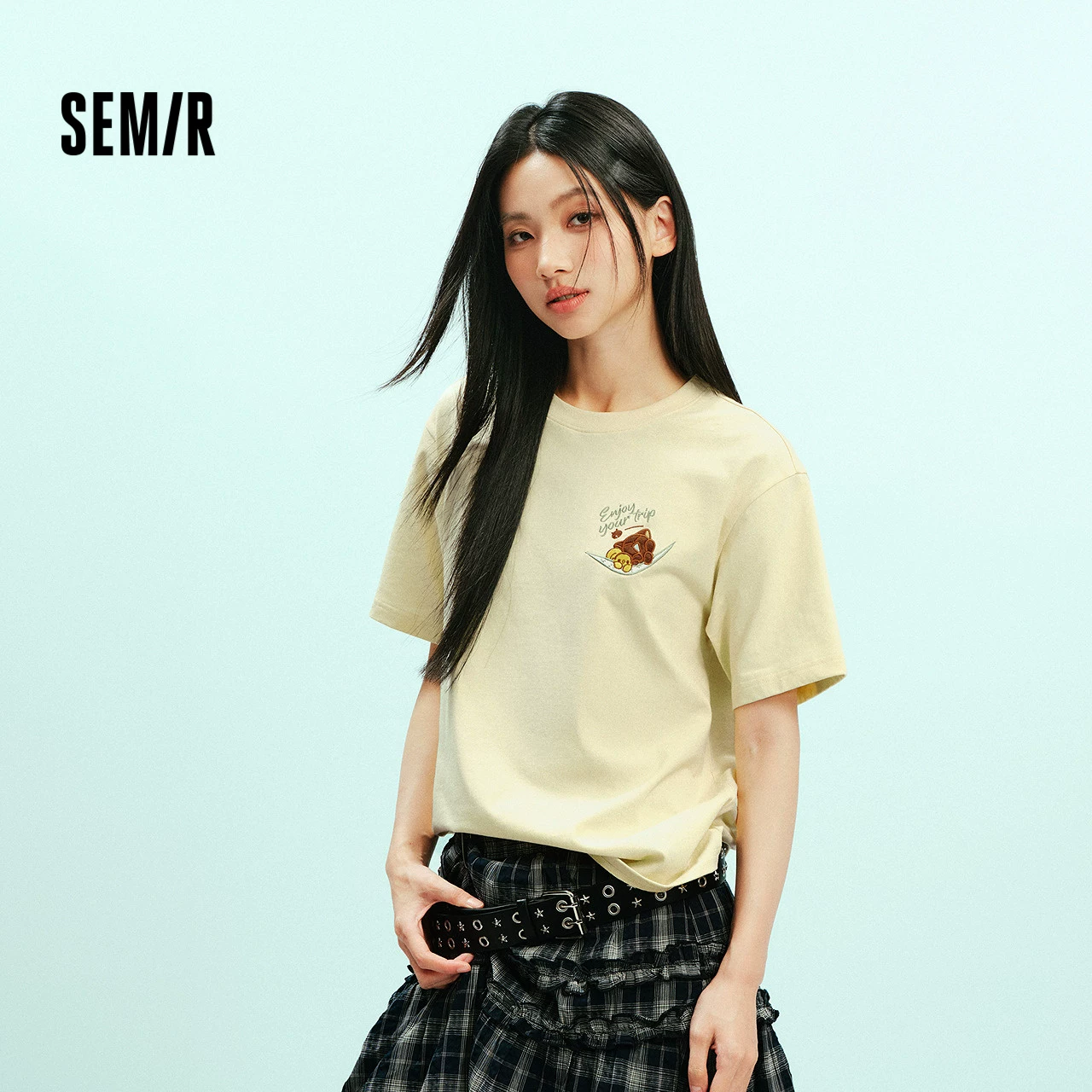 Semir, летняя футболка с коротким рукавом с быстрой сушкой, милый мультяшный рисунок, с вышивкой