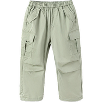 Semir childrens trousers 2024 new elastic waist fashionable loose overalls summer childrens clothing boys pants