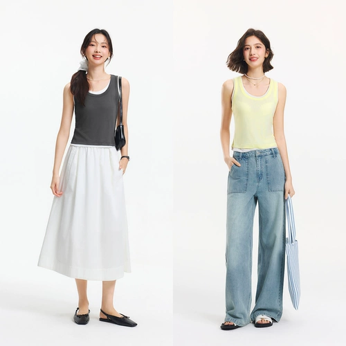 Semir, короткая сексуальная майка топ, летний универсальный комплект, круглый воротник, в обтяжку