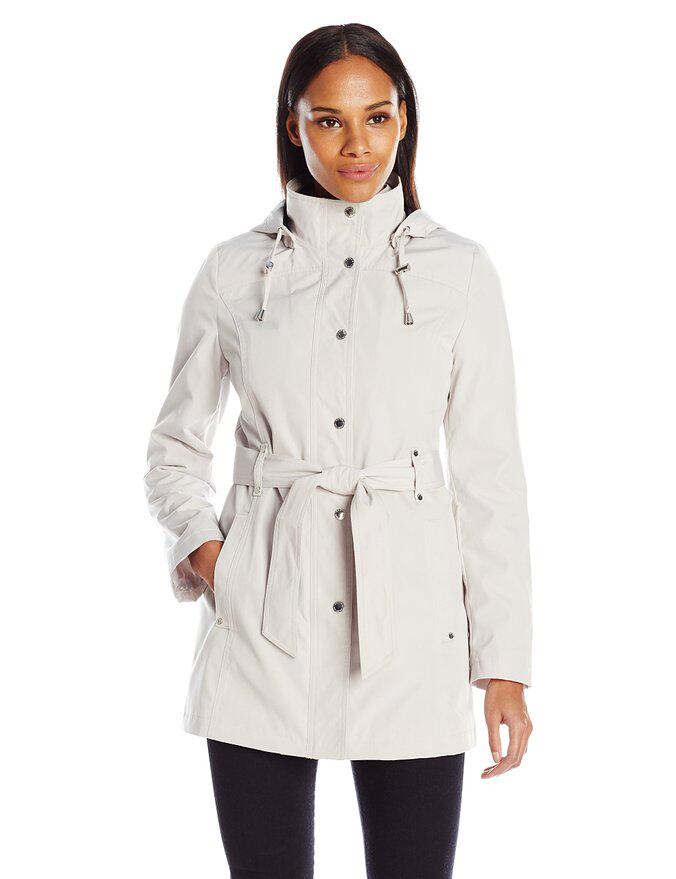 nauticaNAUTICA lady with long version of windcoat jacket detachable hat belt J6685 US straight mail
