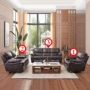 Chihuahua lớp da đầu tiên sofa chức năng Mỹ sofa đồ nội thất phòng khách kết hợp sofa set 8753 giường hơi