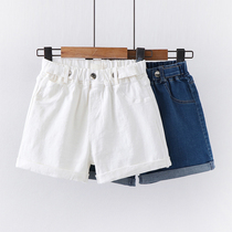 Girl Denim Shorts Summer White 2022 New Ocean Gas Female Big Boy Children Thin Little Girl Pants Outside