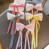 Детская заколка для волос с бантиком, детские безвредные шпильки для волос для принцессы, аксессуар для волос, не повреждает волосы