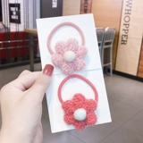 Детский трикотажный милый аксессуар для волос, резинка для волос, в цветочек