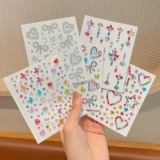 Детская трехмерная безопасная нетоксичная наклейка для лица для принцессы, награда, с драгоценным камнем