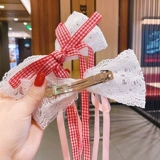 Детская заколка для волос с бантиком, детские безвредные шпильки для волос для принцессы, аксессуар для волос, не повреждает волосы