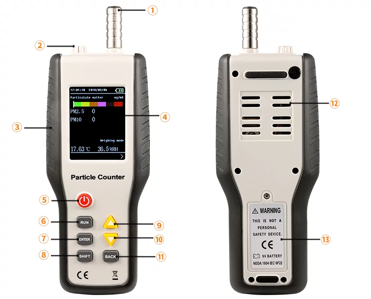 Máy đếm hạt bụi Xinsite HT9600 chất lượng không khí phát hiện vật chất hạt lơ lửng HDS606 Hengdasen