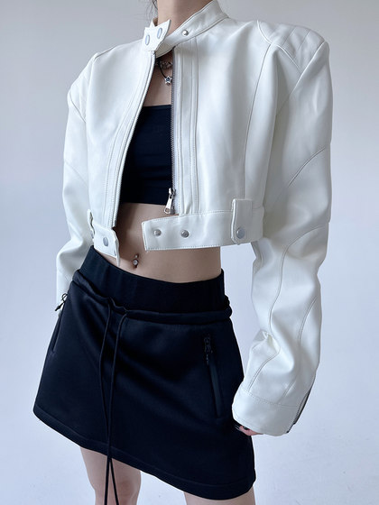 欧美原创设计师皮衣女2024秋冬新款高级感外套秋季女外套显瘦气质