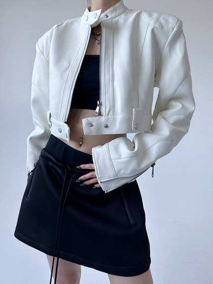 欧美原创设计师皮衣女2024秋冬新款高级感外套秋季女外套显瘦气质