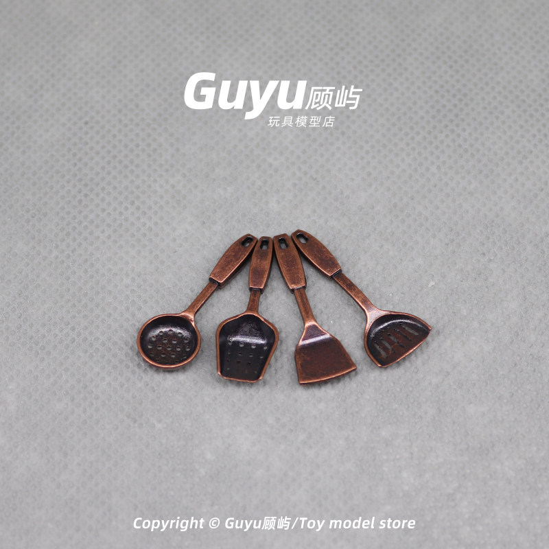 Miniature food play simulation mini spatula colander kitchen utensils ob11 doll house scene props soldier model accessories model