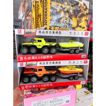 New Ruijia large beach off-road vehicle 8x8 music story car tow bucket yacht childrens inertial car model play