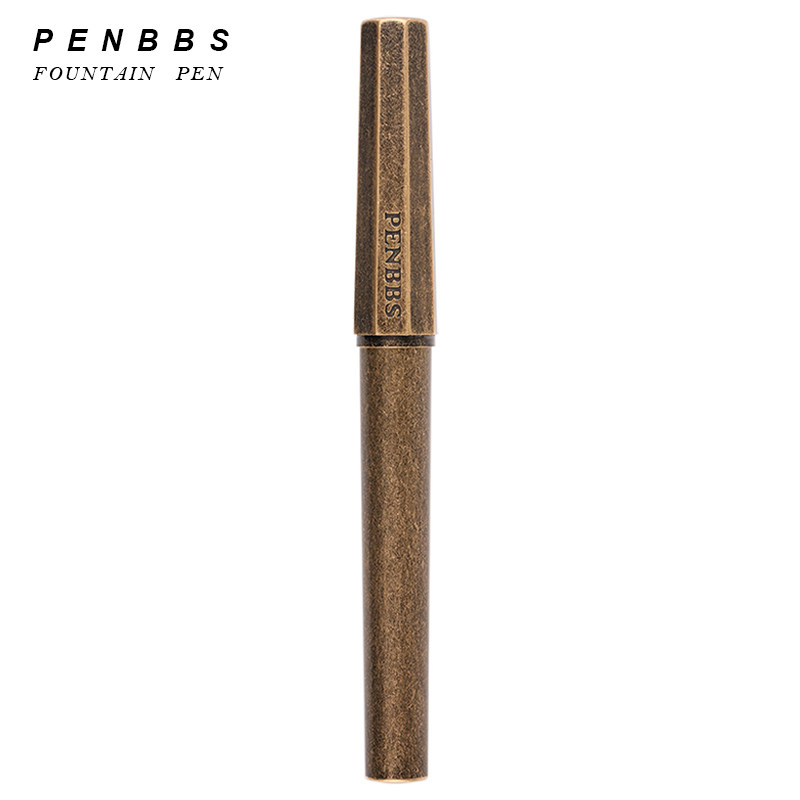 penbbs350 aluminum alloy pen retro brass pen blade tip polishing adult practice gift boxed pen altar pen