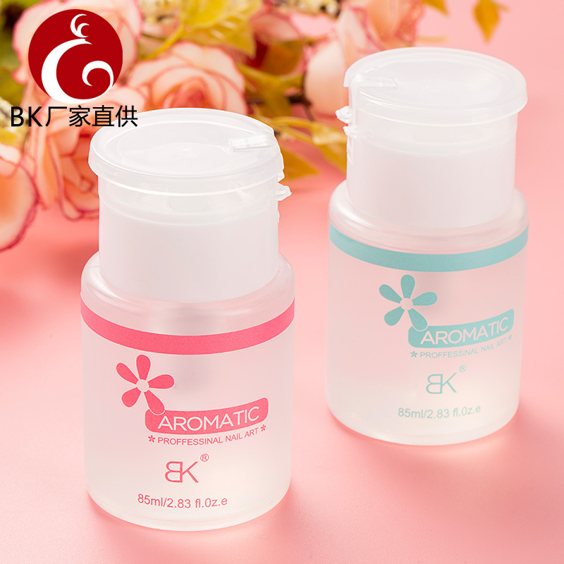 Non-toxic washers water-unloading nail polish oil by pressing fruit flower aromas type unloading nail polish washing liquid cleaning water 85ML