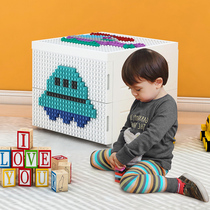  Childrens toy building blocks storage box storage box Creative plastic storage box Storage and finishing box Storage box locker