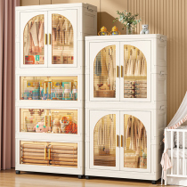 Installation-free baby wardrobe baby storage cabinet household snack storage box clothes storage cabinet childrens small wardrobe
