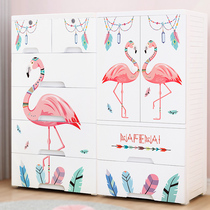 Thickened drawer storage box Plastic baby toy finishing box Wardrobe clothes Childrens storage box storage cabinet