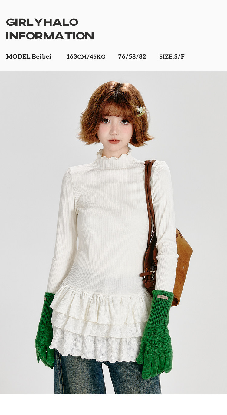 Girlyhalo Ruffle Layered-Look Slim-Fit Tee